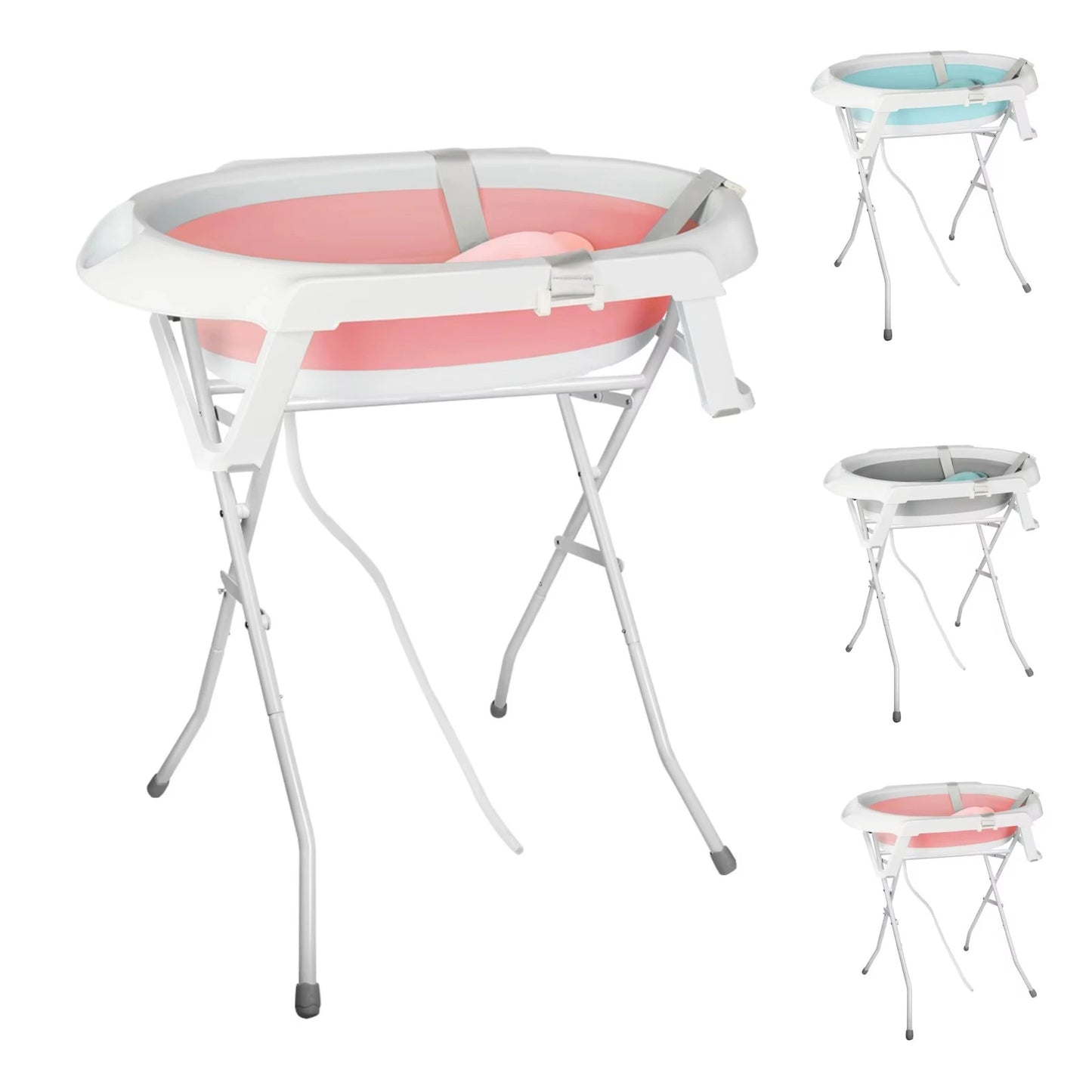 Ensemble de trois baignoires bébé sur pied
