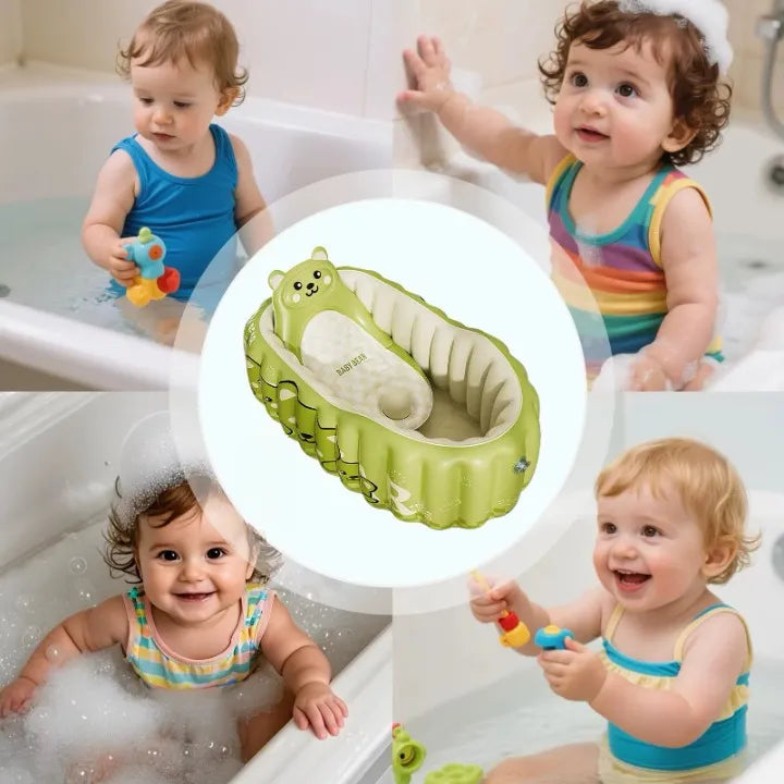 Baignoire pour bébé gonflable avec support variante ours