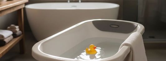 Bain de bébé intégré à un rituel calme du matin ou du soir