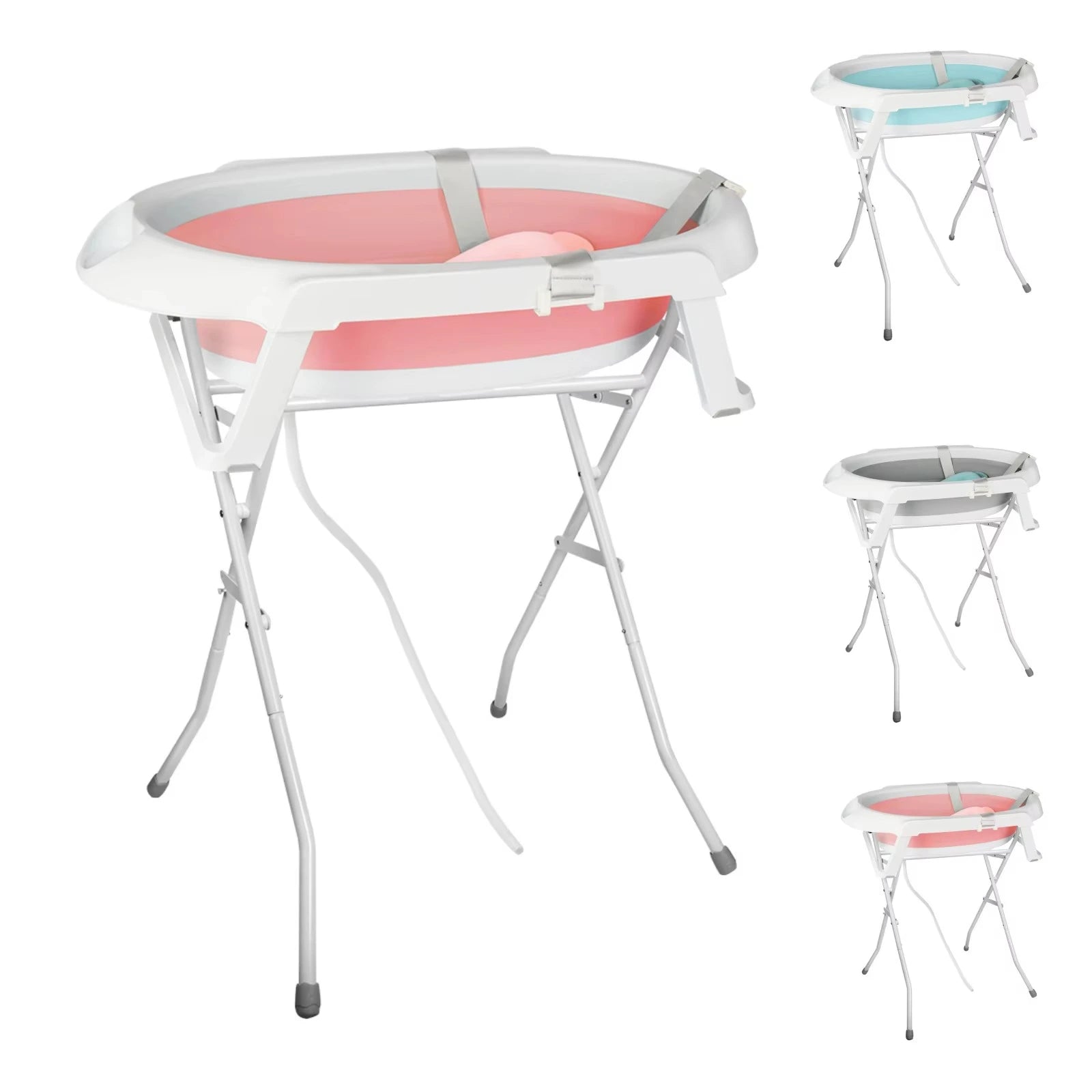 Ensemble de trois baignoires bébé sur pied