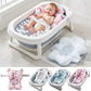 Coussin de baignoire bébé antidérapant nuage flottant utilisé dans une baignoire pour un bain sécurisé et les variante associé