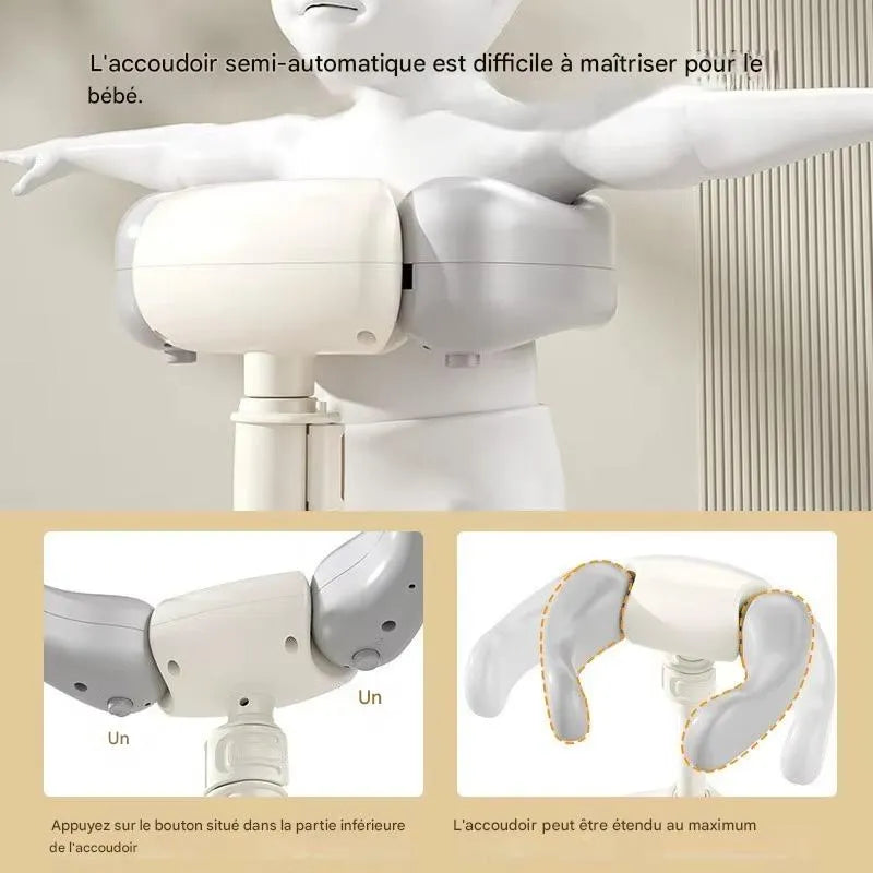 Support de bain bébé sur pied antidérapant – maintien ergonomique
