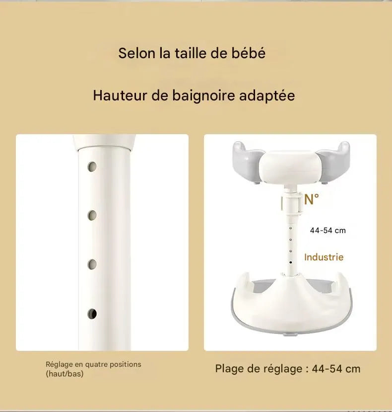 Support de bain bébé sur pied antidérapant – maintien ergonomique