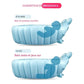 Positions allongée et assise d’une baignoire bébé gonflable évolutive