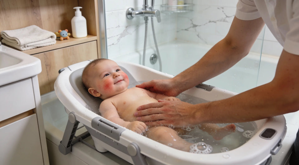  Baignoire bébé gain de place dans une petite salle de bain