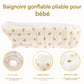 Baignoire bébé gonflable : détails, vidange et support dorsal