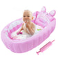 Baignoire bébé gonflable évolutive Lapin rose
