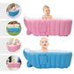 Baignoire pour bébé gonflable et portable rose et bleu