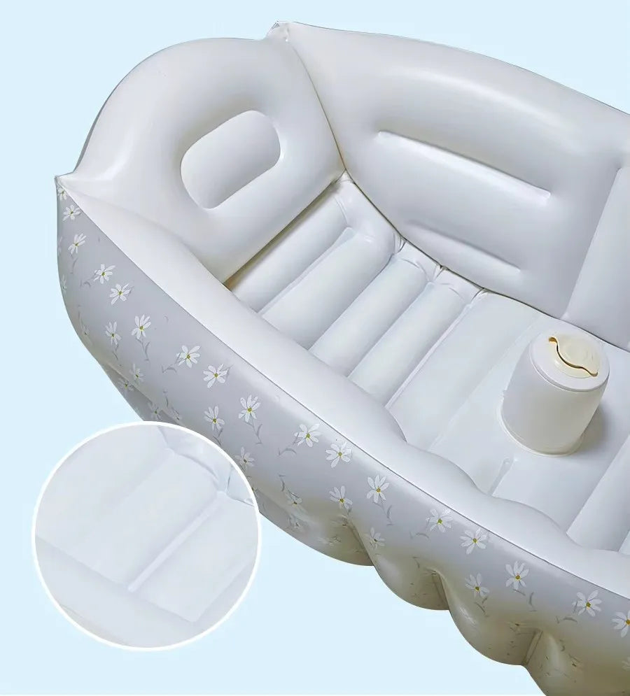 Siège ergonomique et support dorsal de la baignoire bébé gonflable pour nourrisson