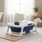 Baignoire bébé pliable, coussin épuré pour la salle de bains.