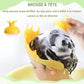 Brosse douce pour bébé incluse avec la baignoire pliable panda
