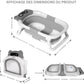 Dimensions complètes de la baignoire bébé pliable panda