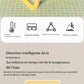 Baignoire bébé pliable jaune avec thermomètre digital et plages de température