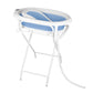 Baignoire pour bébé sur pied pliable, variante bleue.