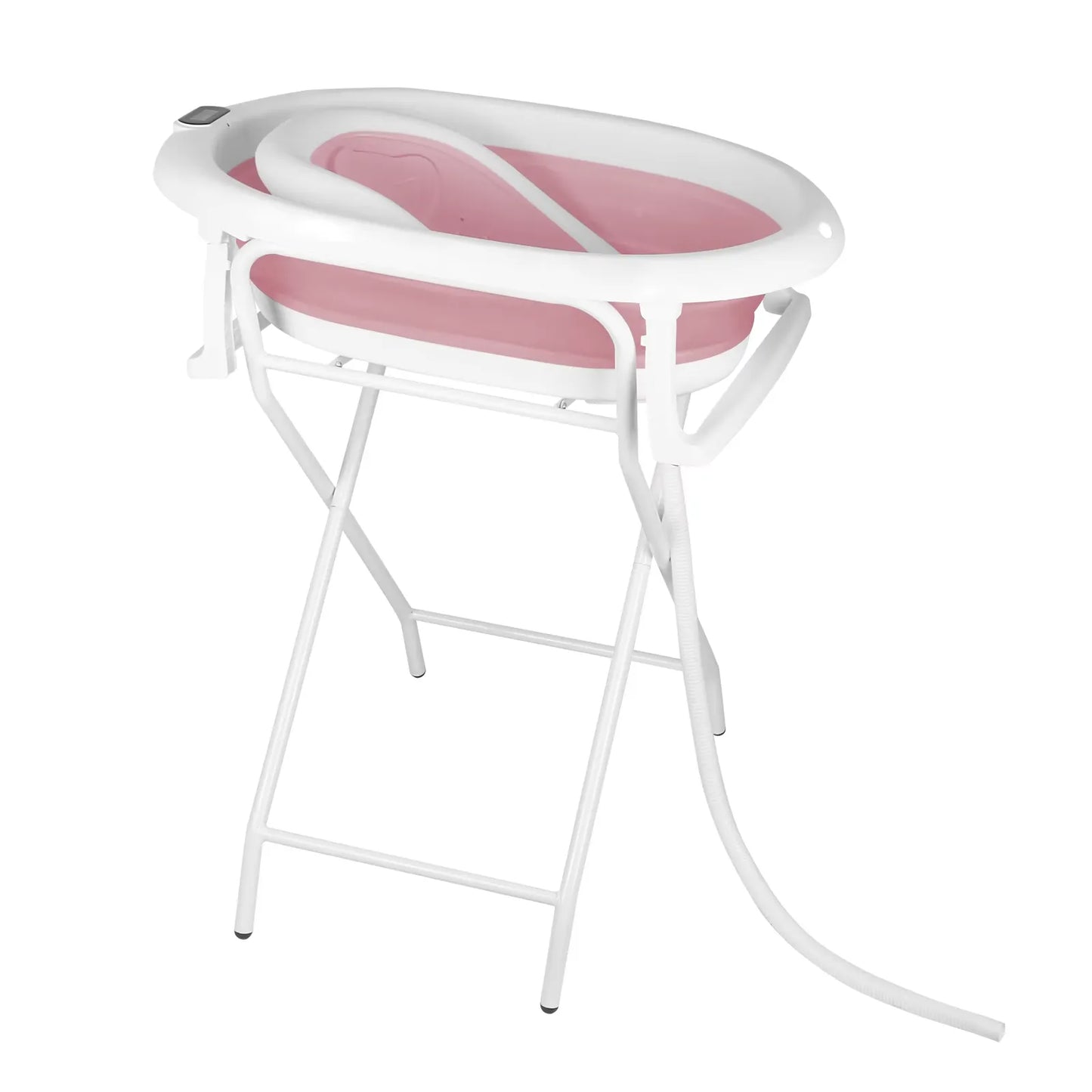 Baignoire pour bébé sur pied pliable, variante rose