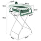Version verte de la baignoire bébé sur pied pliable avec dimensions