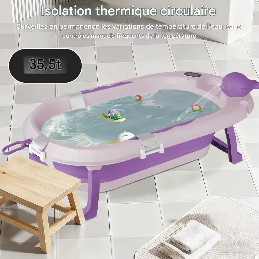 Baignoire bébé avec affichage de température et isolation thermique