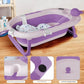Baignoire bébé violette avec pieds antidérapants et vidange élargie