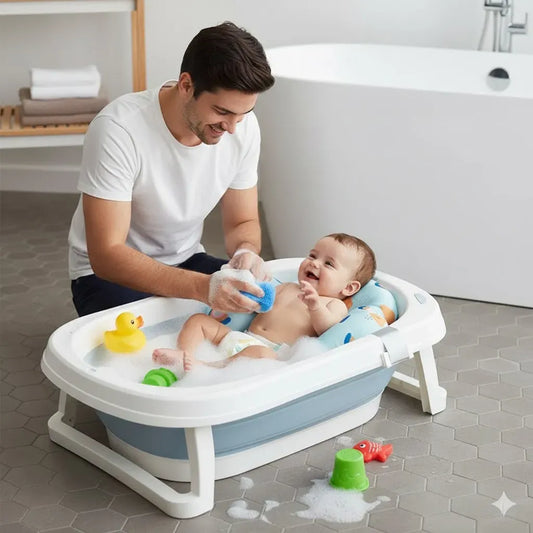 Coussin de baignoire bébé antidérapant nuage flottant utilisé dans une baignoire pour un bain sécurisé