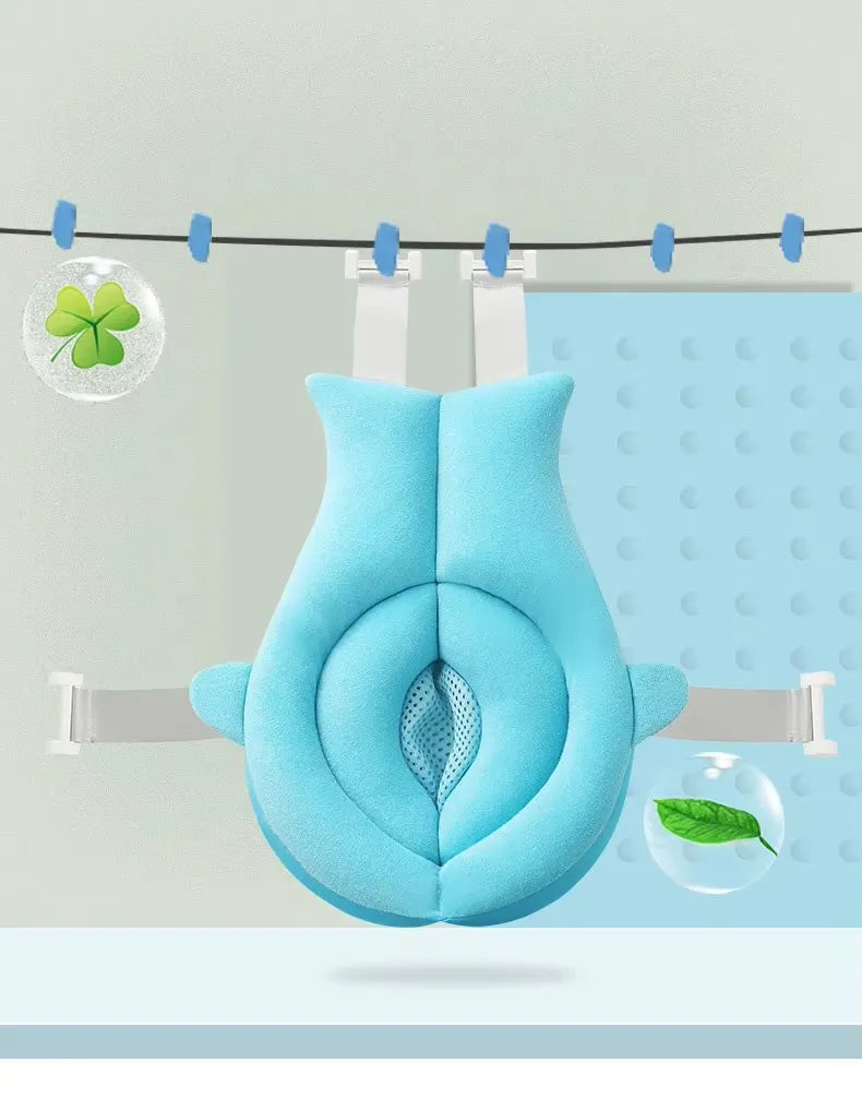 Coussin de baignoire bébé enveloppant cocon de bain suspendu pour séchage