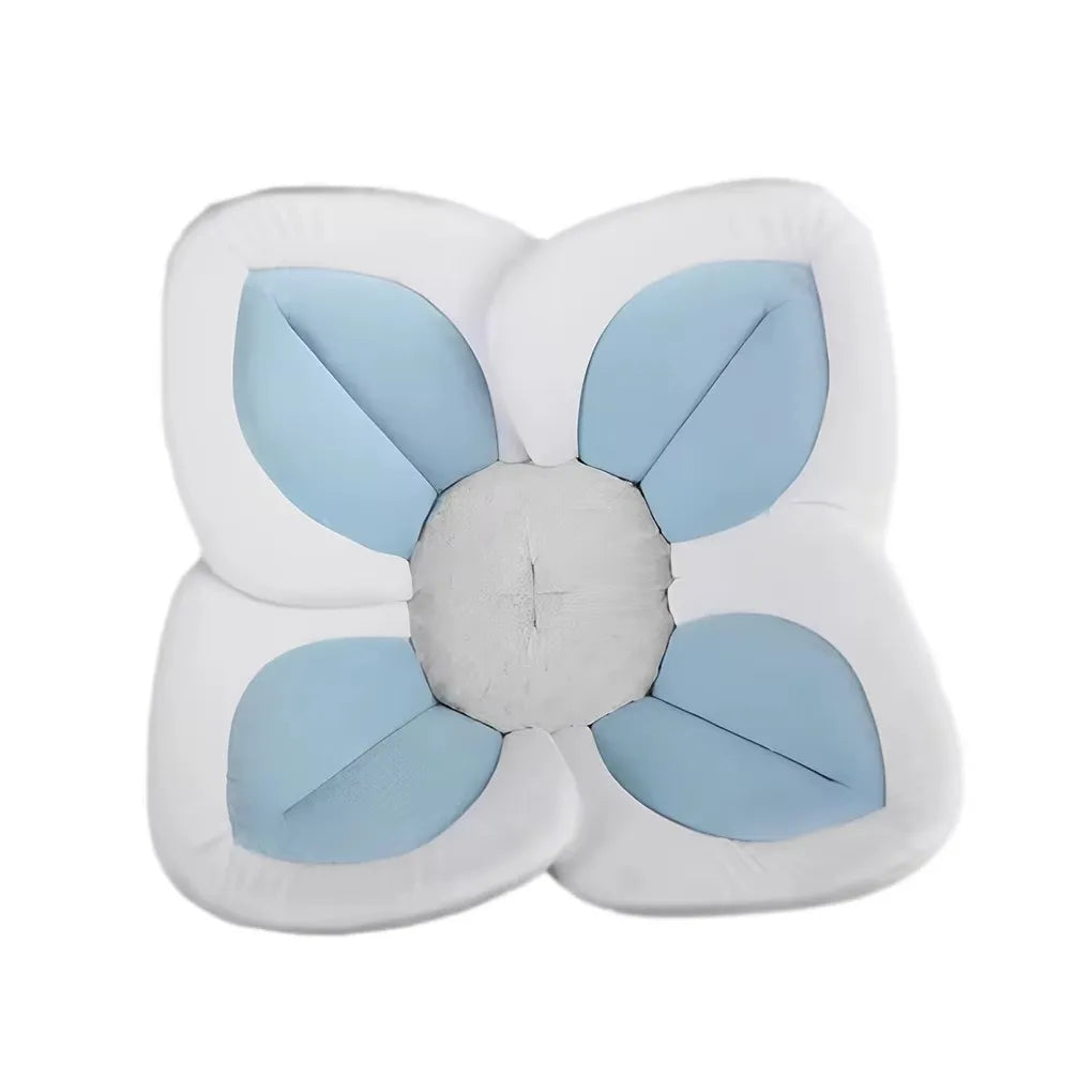 Coussin de baignoire pour bébé en forme de fleur douce variante blanche
