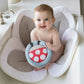 Coussin de baignoire pour bébé Fleur douce gris avec bébé