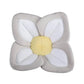 Coussin de baignoire pour bébé en forme de fleur douce variante gris