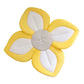 Coussin de baignoire pour bébé en forme de fleur douce variante jaune