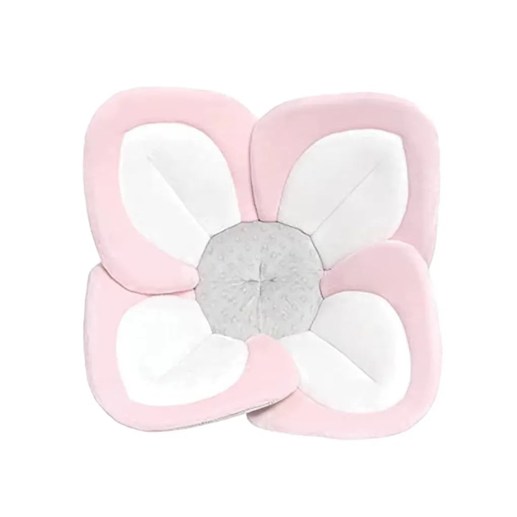 Coussin de baignoire pour bébé en forme de fleur douce variante rose