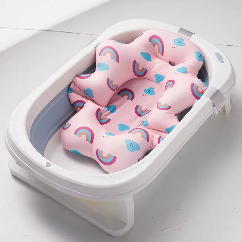 Coussin baignoire bébé nuage flottant variantes arc-en-ciel rose