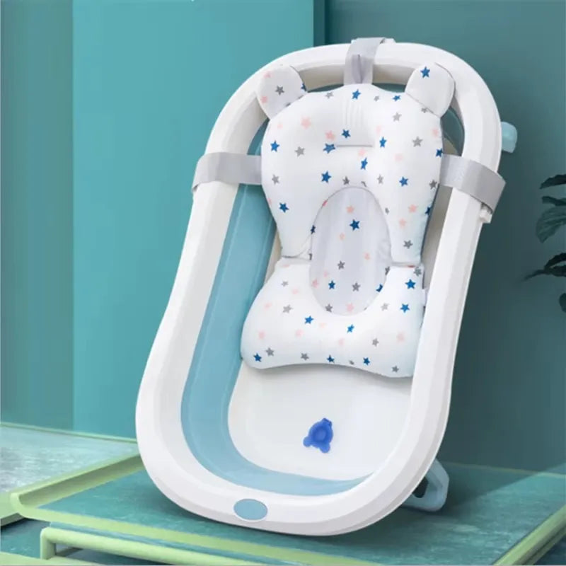 Coussin de baignoire bébé ourson ergonomique avec motifs doux pour nouveau-né