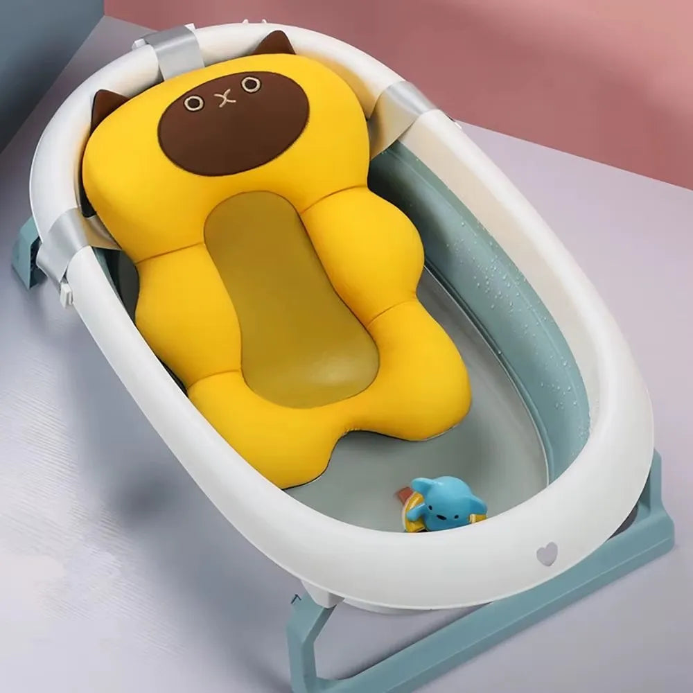 Coussin de bain pour bébé, en forme de souris.