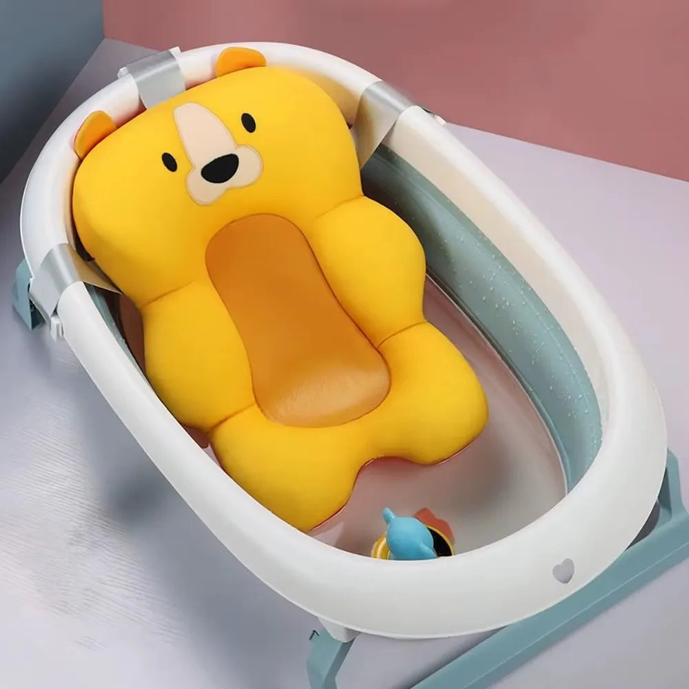 Coussin de bain pour bébé, en forme de tigre.