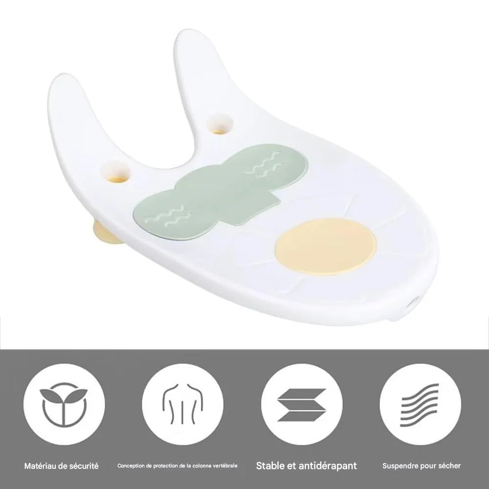 Détails du transat de bain pour bébé avec lavabo intégré.