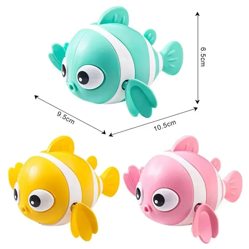 Dimension jouet bain bébé poisson.