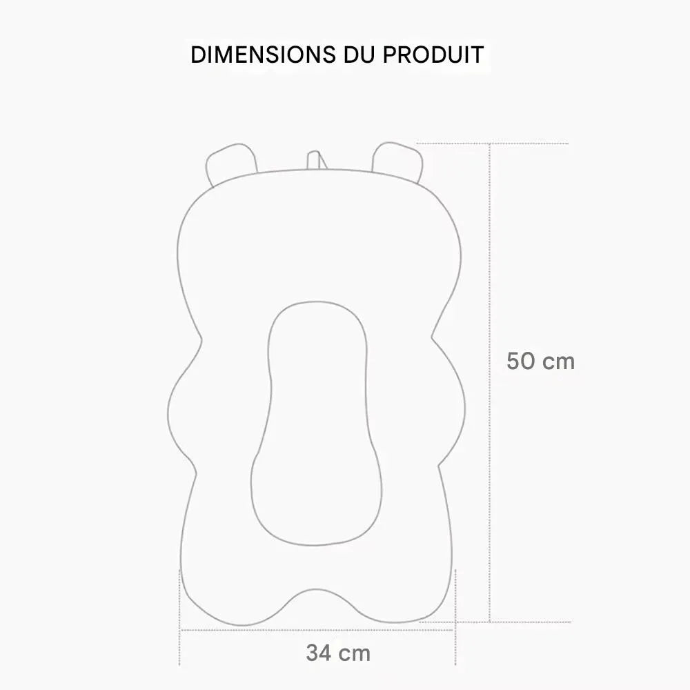 dimensions du coussin de baignoire bébé réconfortant petit compagnon
