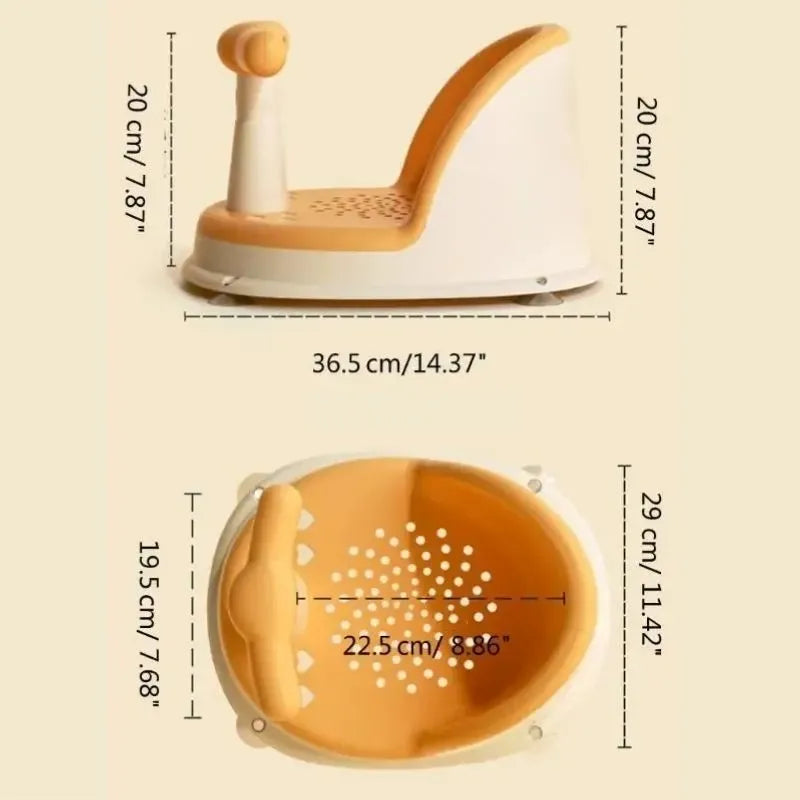 dimensions du siège de baignoire bébé sécurisé maintien stable