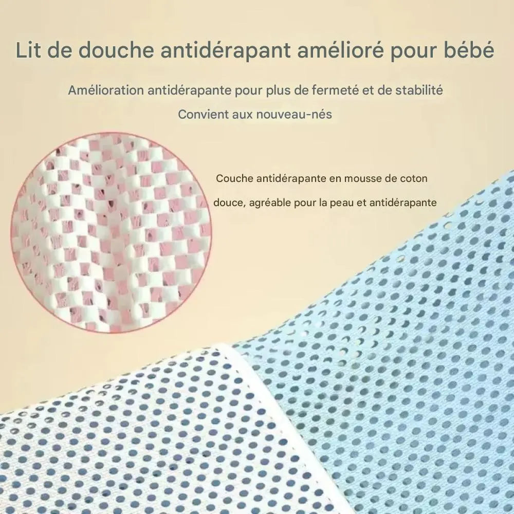 Filet respirant et antidérapant du transat de baignoire bébé