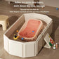Grande baignoire bébé offrant un bain confortable et sécurisé pour le dos