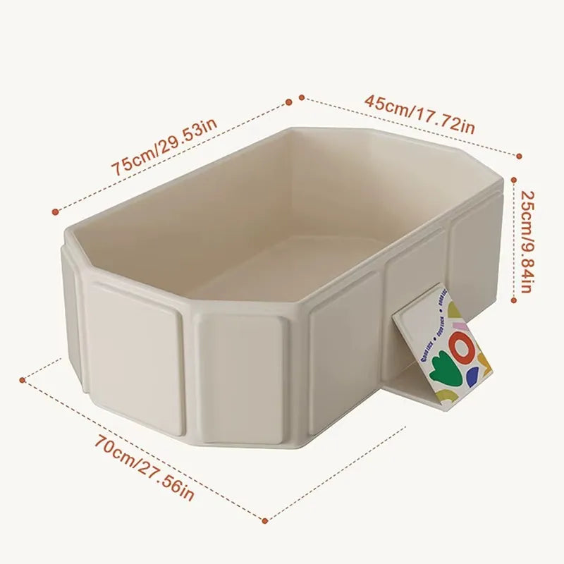 Dimensions de la grande baignoire bébé pliable adaptée de 0 à 5 ans