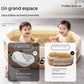 Grande baignoire bébé pliable grand format permettant bain confortable et spacieux