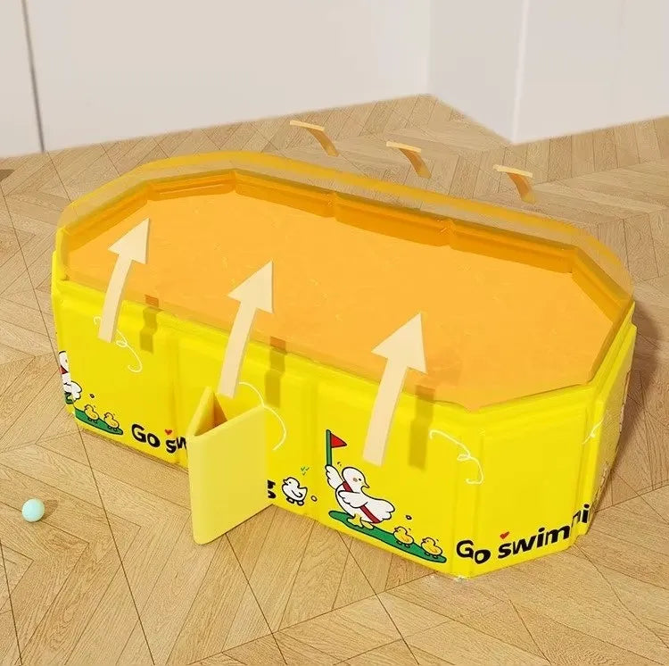Grande baignoire bébé pliable avec parois épaisses assurant une rétention de chaleur longue durée