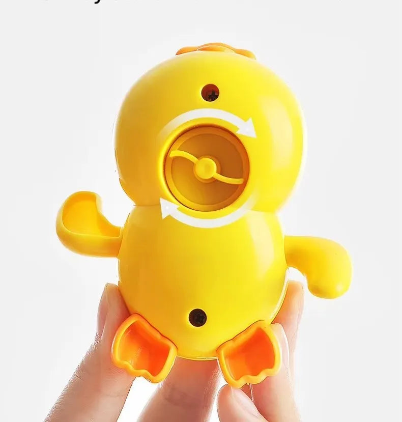 Mécanisme à remontoir du jouet de bain bébé canard sans piles