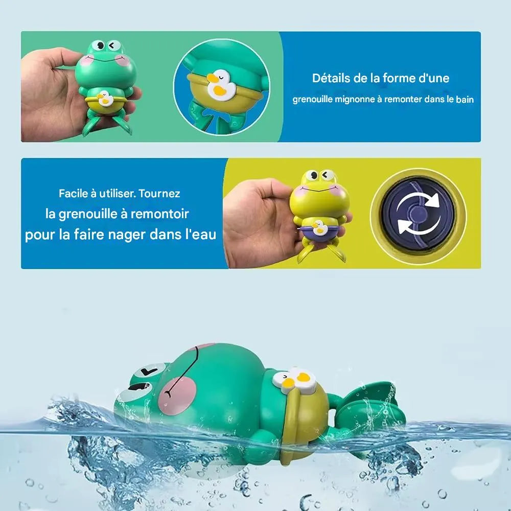 Jouet de bain bébé grenouille flottante pour moment ludique dans la baignoire