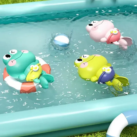 Jouet de bain bébé grenouille disponible en plusieurs couleurs