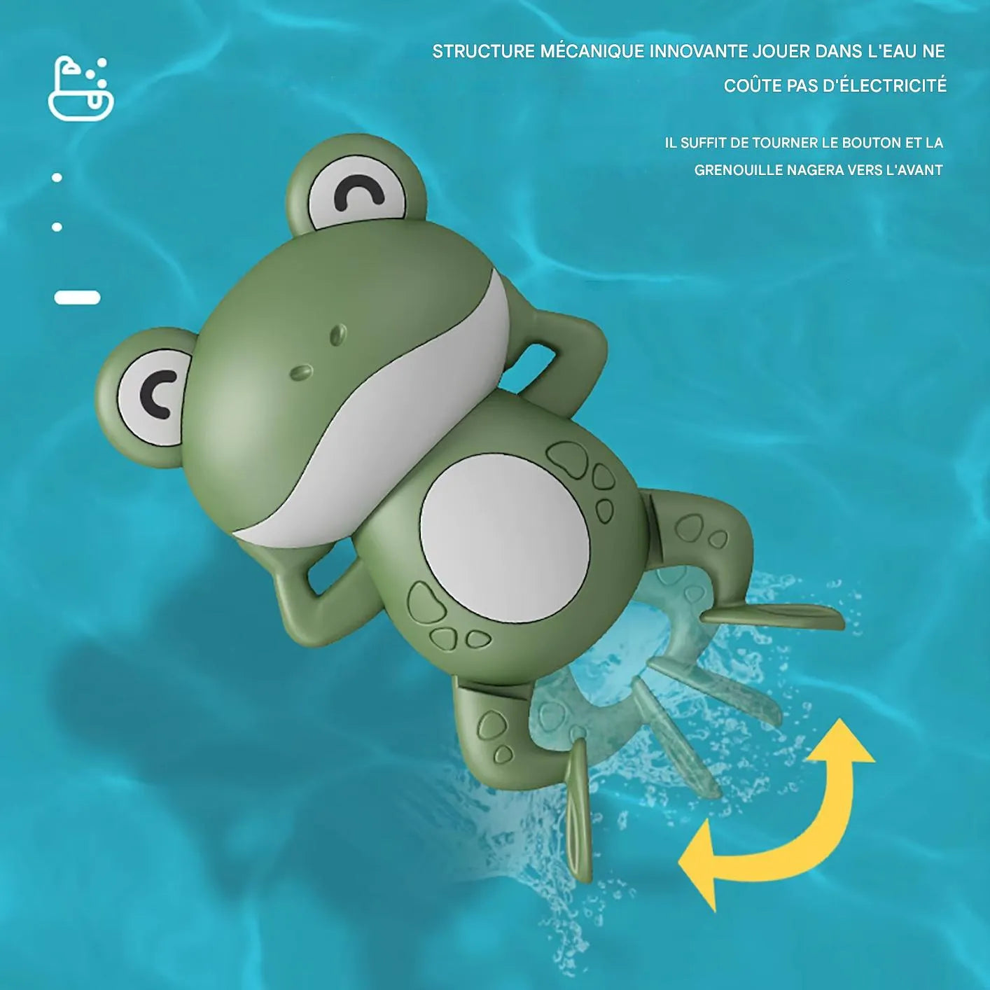 Jeu de bain bébé avec grenouilles à nage mécanique
