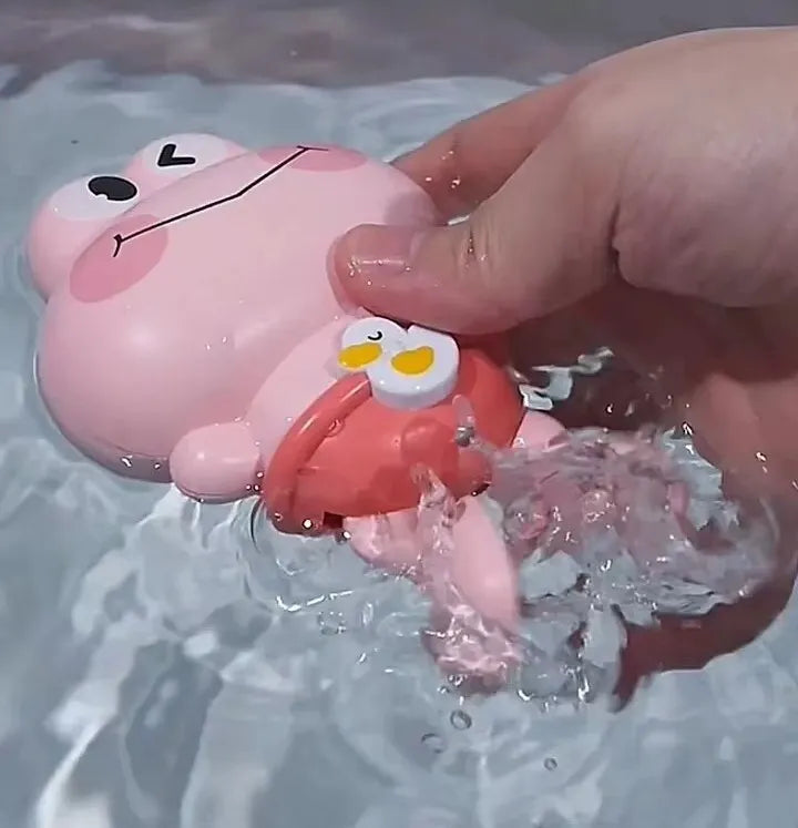 Jouet de bain bébé grenouille mécanique qui nage dans l’eau sans piles