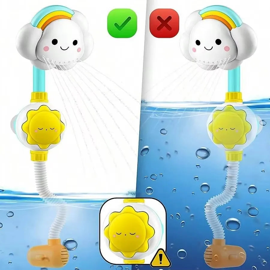 Comparatif bon et mauvais usage ventouse jouet nuage bain bébé