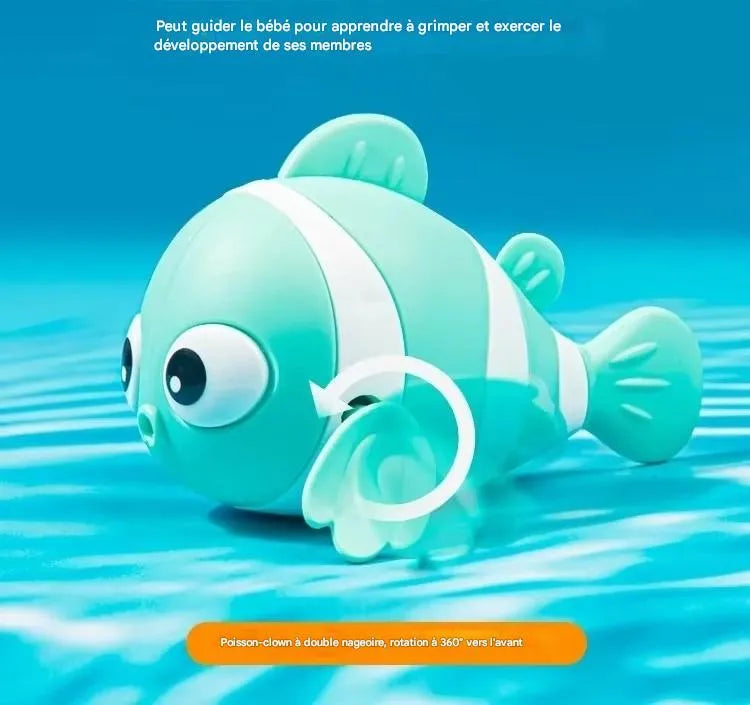 Jouet de bain bébé poisson nage autonome dans la baignoire