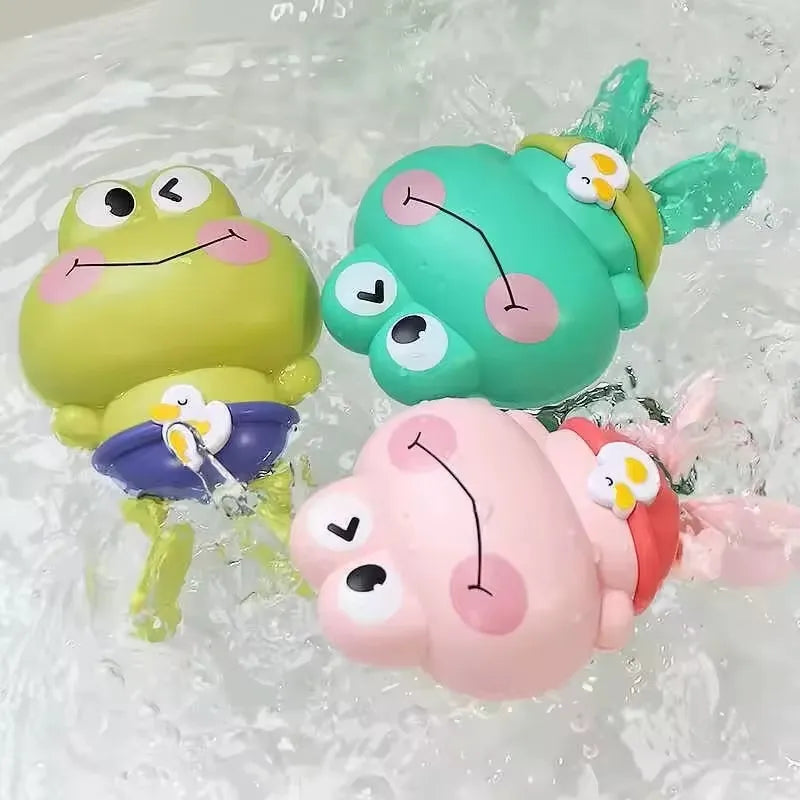 Jouets de bain bébé grenouilles flottantes pour baignoire et piscine